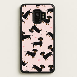 Heart Dachshund - Dog Pattern  - Dog Patterned Phone Case for Galaxy S9