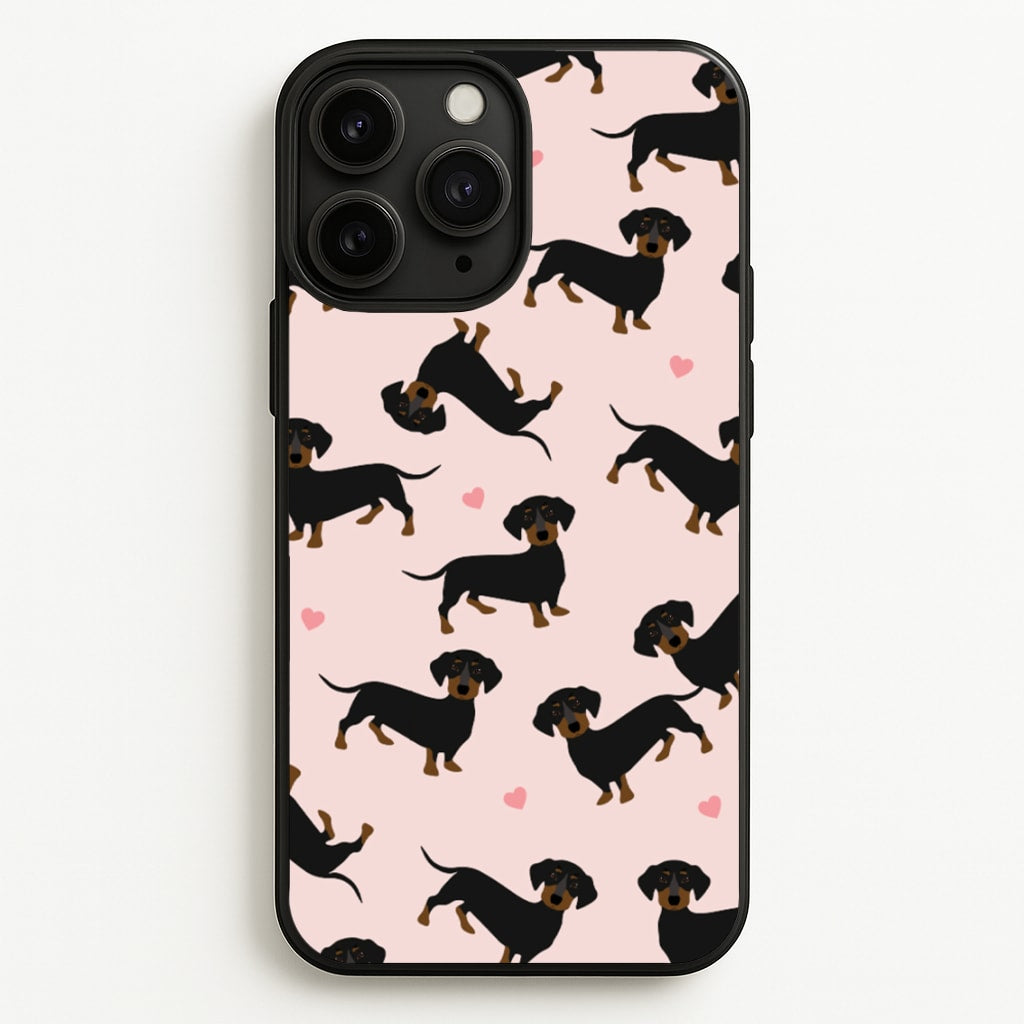 Heart Dachshund - Dog Pattern  - Dog Patterned Phone Case for iPhone 11 Pro Max