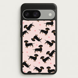 Heart Dachshund - Dog Pattern  - Dog Patterned Phone Case for Google Pixel 9 / 9 Pro
