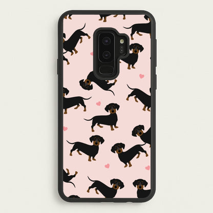 Heart Dachshund - Dog Pattern  - Dog Patterned Phone Case for Galaxy S9 Plus