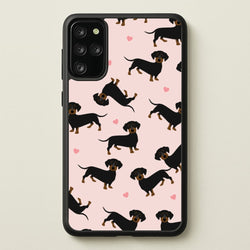 Heart Dachshund - Dog Pattern  - Dog Patterned Phone Case for Galaxy S20 Plus