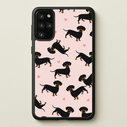 Heart Dachshund - Dog Pattern  - Dog Patterned Phone Case for Galaxy S20 Plus