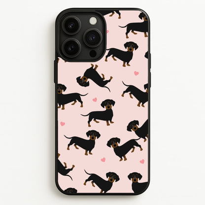 Heart Dachshund - Dog Pattern  - Dog Patterned Phone Case for iPhone 13 Pro Max