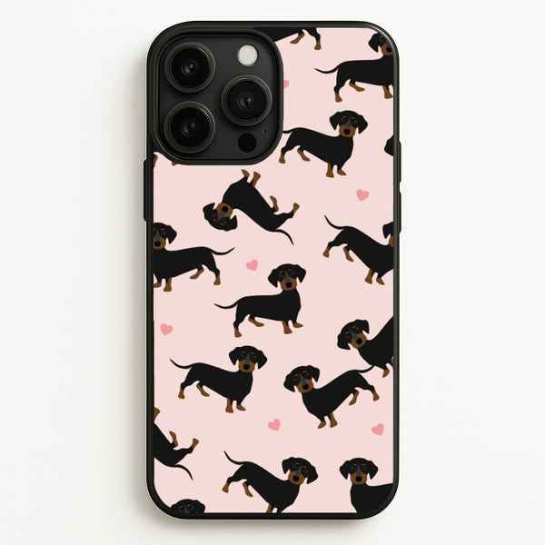 Heart Dachshund - Dog Pattern  - Dog Patterned Phone Case for iPhone 13 Pro Max