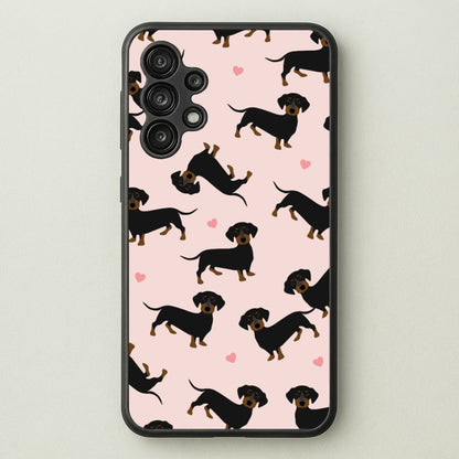 Heart Dachshund - Dog Pattern  - Dog Patterned Phone Case for Galaxy A13
