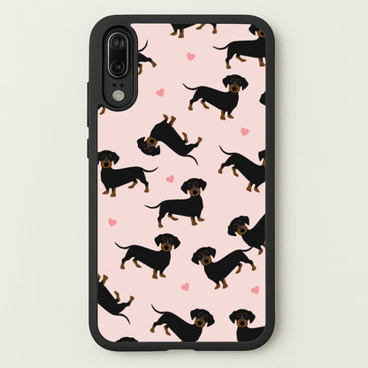 Heart Dachshund - Dog Pattern  - Dog Patterned Phone Case for Huawei P20