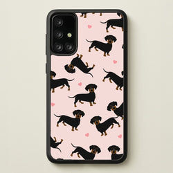 Heart Dachshund - Dog Pattern  - Dog Patterned Phone Case for Galaxy A71