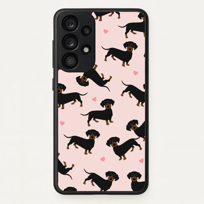 Heart Dachshund - Dog Pattern  - Dog Patterned Phone Case for Galaxy A33