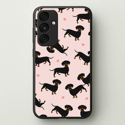Heart Dachshund - Dog Pattern  - Dog Patterned Phone Case for Galaxy A55
