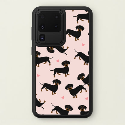 Heart Dachshund - Dog Pattern  - Dog Patterned Phone Case for Galaxy S20 Ultra