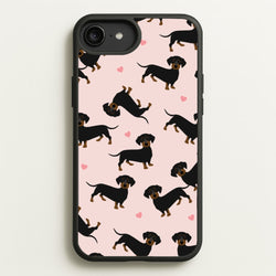Heart Dachshund - Dog Pattern  - Dog Patterned Phone Case for iPhone 6 Plus / 7 Plus / 8 Plus