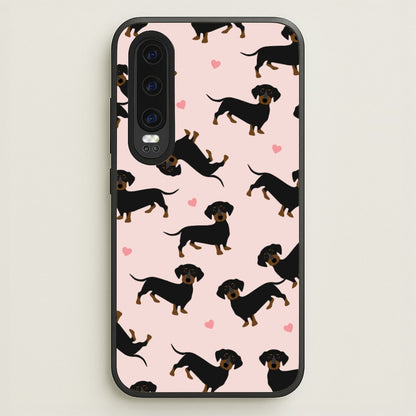 Heart Dachshund - Dog Pattern  - Dog Patterned Phone Case for Huawei P30