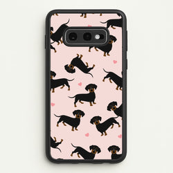 Heart Dachshund - Dog Pattern  - Dog Patterned Phone Case for Galaxy S10e