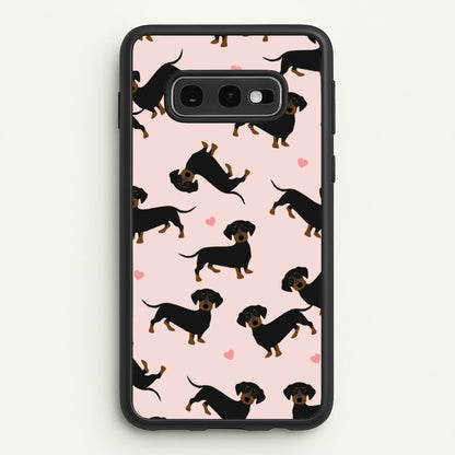 Heart Dachshund - Dog Pattern  - Dog Patterned Phone Case for Galaxy S10e