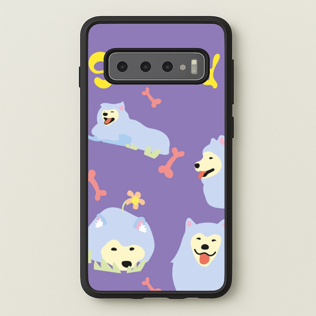 Samoyed - Dog Patterns  - Dog Patterns Phone Case for Galaxy S10