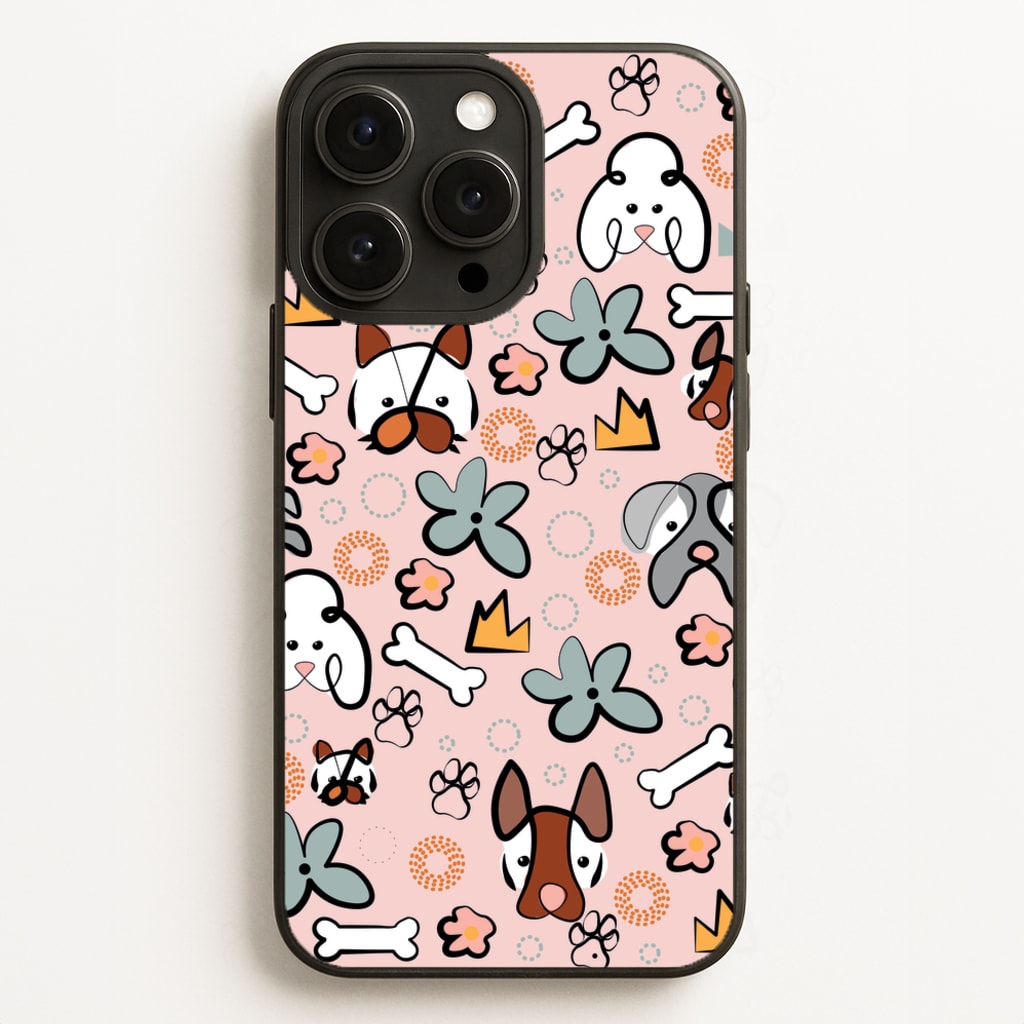 Bones and dogs - Dog Patterns Phone Case
