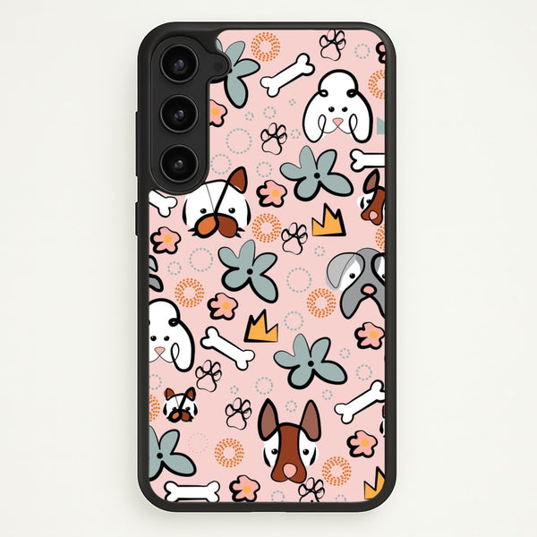 Bones and dogs - Dog Patterns  - Dog Patterns Phone Case for Galaxy S23 Plus