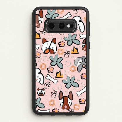 Bones and dogs - Dog Patterns  - Dog Patterns Phone Case for Galaxy S10e