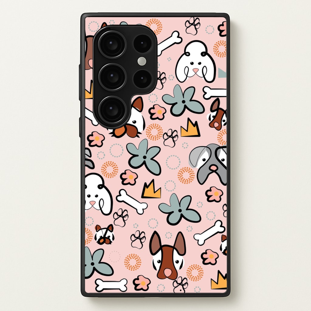 Bones and dogs - Dog Patterns  - Dog Patterns Phone Case for Galaxy S24 Ultra