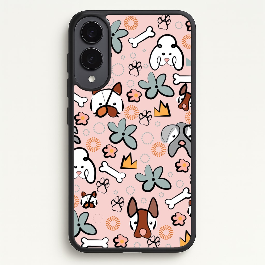 Bones and dogs - Dog Patterns  - Dog Patterns Phone Case for Galaxy S25 Edge
