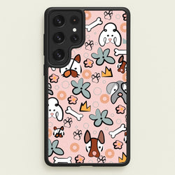 Bones and dogs - Dog Patterns  - Dog Patterns Phone Case for Galaxy S22 Ultra