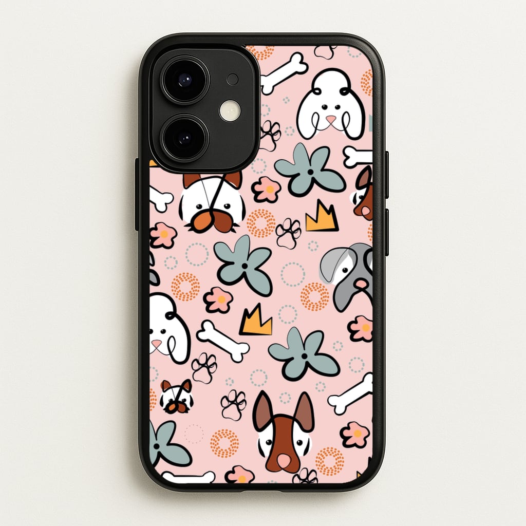 Bones and dogs - Dog Patterns  - Dog Patterns Phone Case for iPhone 12 / 12 Pro