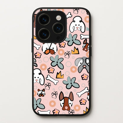 Bones and dogs - Dog Patterns  - Dog Patterns Phone Case for iPhone 15 Pro