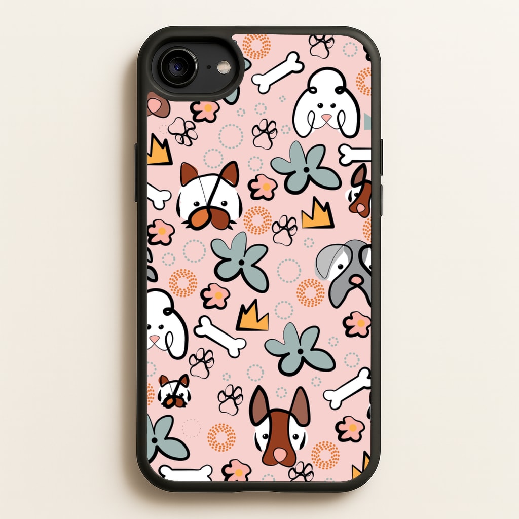 Bones and dogs - Dog Patterns  - Dog Patterns Phone Case for iPhone 6 / 7 / 8 / SE