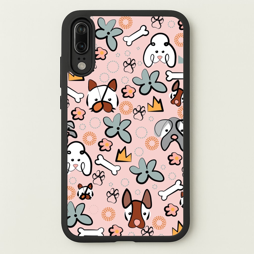 Bones and dogs - Dog Patterns  - Dog Patterns Phone Case for Huawei P20