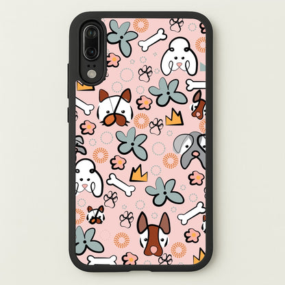 Bones and dogs - Dog Patterns  - Dog Patterns Phone Case for Huawei P20