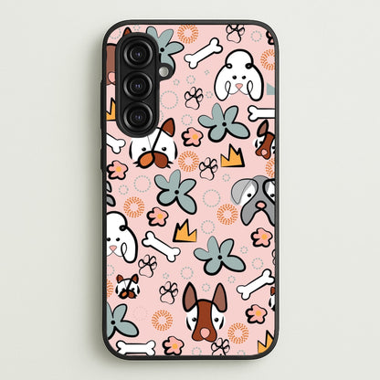Bones and dogs - Dog Patterns  - Dog Patterns Phone Case for Galaxy A16