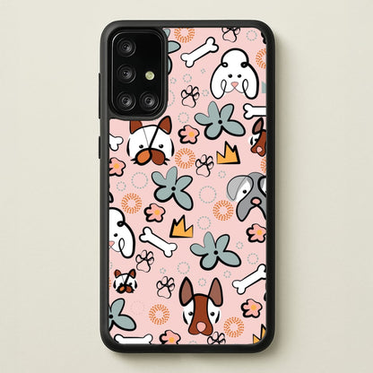 Bones and dogs - Dog Patterns  - Dog Patterns Phone Case for Galaxy A71