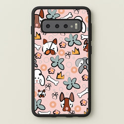 Bones and dogs - Dog Patterns  - Dog Patterns Phone Case for Galaxy S10