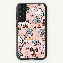 Bones and dogs - Dog Patterns  - Dog Patterns Phone Case for Galaxy S22