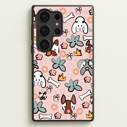 Bones and dogs - Dog Patterns  - Dog Patterns Phone Case for Galaxy S25 Ultra