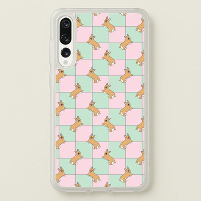 Checkered Corgis Pattern  - Dog Patterns Phone Case for Huawei P20 Pro