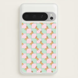 Checkered Corgis Pattern  - Dog Patterns Phone Case for Google Pixel 9 Pro XL