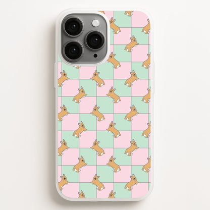 Checkered Corgis Pattern  - Dog Patterns Phone Case for iPhone 12 Pro Max