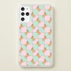 Checkered Corgis Pattern  - Dog Patterns Phone Case for Galaxy S20 Plus