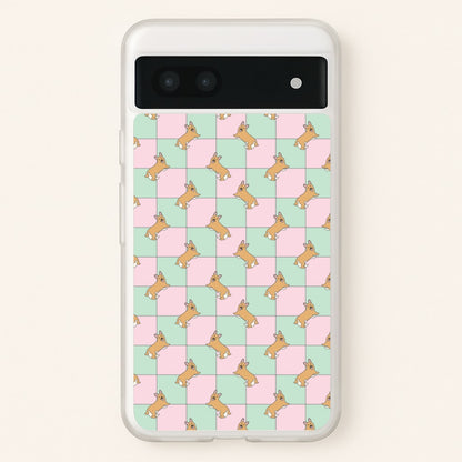 Checkered Corgis Pattern  - Dog Patterns Phone Case for Google Pixel 6a
