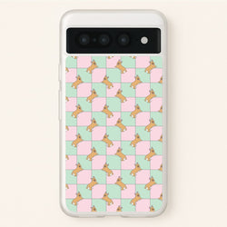 Checkered Corgis Pattern  - Dog Patterns Phone Case for Google Pixel 7 Pro
