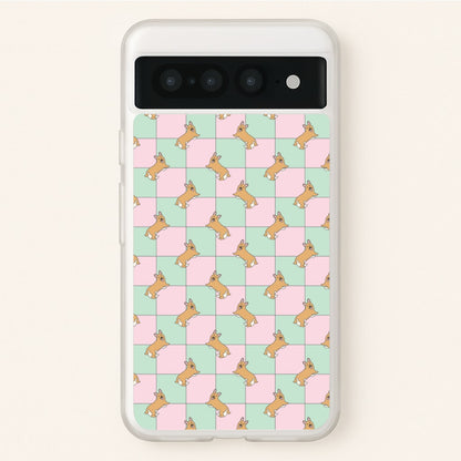 Checkered Corgis Pattern  - Dog Patterns Phone Case for Google Pixel 7 Pro