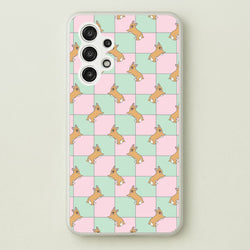 Checkered Corgis Pattern  - Dog Patterns Phone Case for Galaxy A13