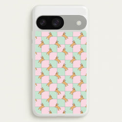 Checkered Corgis Pattern  - Dog Patterns Phone Case for Google Pixel 9 / 9 Pro