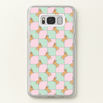 Checkered Corgis Pattern  - Dog Patterns Phone Case for Galaxy S8 Plus
