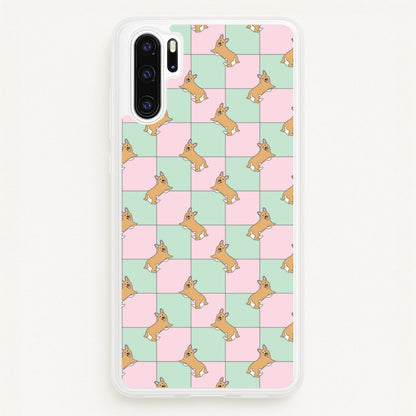 Checkered Corgis Pattern  - Dog Patterns Phone Case for Huawei P30 Pro