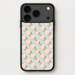 Checkered Corgis Pattern Phone Case for iPhone 17 Pro Max