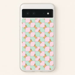 Checkered Corgis Pattern  - Dog Patterns Phone Case for Google Pixel 6