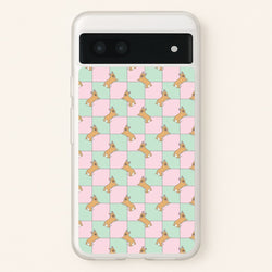 Checkered Corgis Pattern  - Dog Patterns Phone Case for Google Pixel 7a