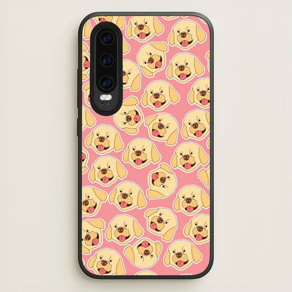 Pink Golden Retriever Sticker Pattern  - Dog Patterns Phone Case for Huawei P30